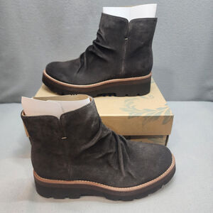 Sofft Pecola Lince Dark Brown Women’s Slouch Leather Suede Boots Size 8 - NIB